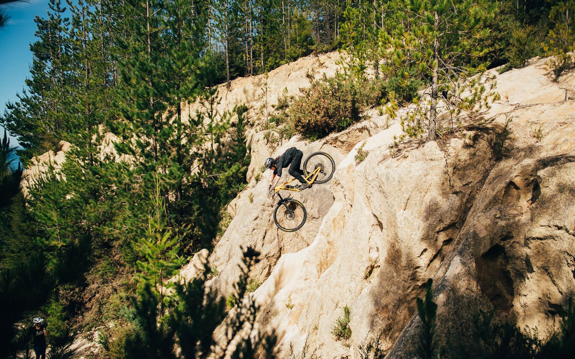 Pinkbike Destination Kaiteriteri MTB Park drop credit Jay French freeridenewzealand