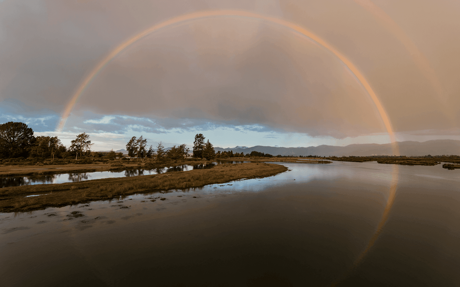 Rabbit Island beach rainbow Ruby Bay