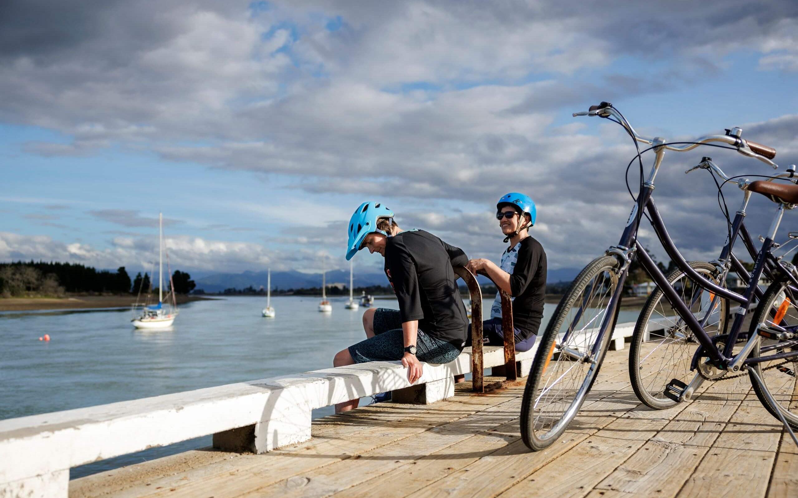 Biking Mapua Wharf Great Taste Trail by Virginia Woolf