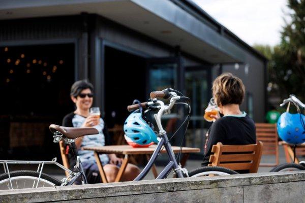 Biking Mapua Wharf cafe Great Taste Trail by Virginia Woolf