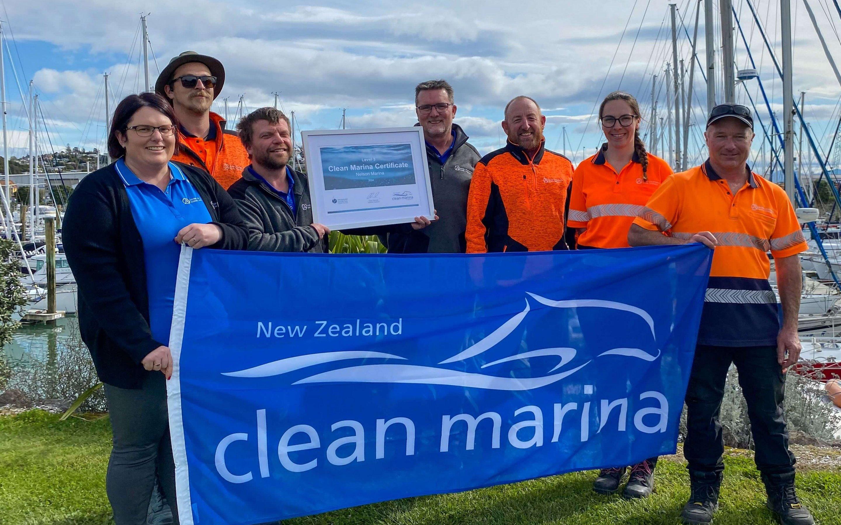 Nelson Marina celebrates achieving Clean Marina accreditation