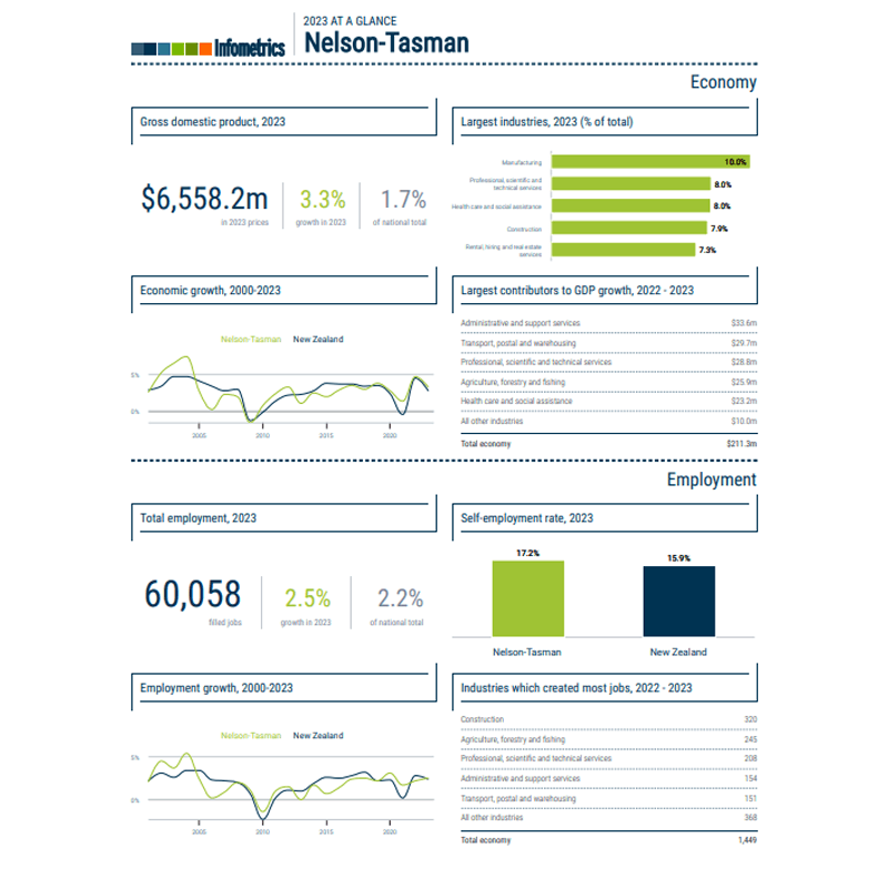 Nelson Regional Economic Profile Infographic