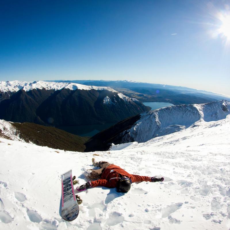 Snowboarder at Rainbow Ski Field