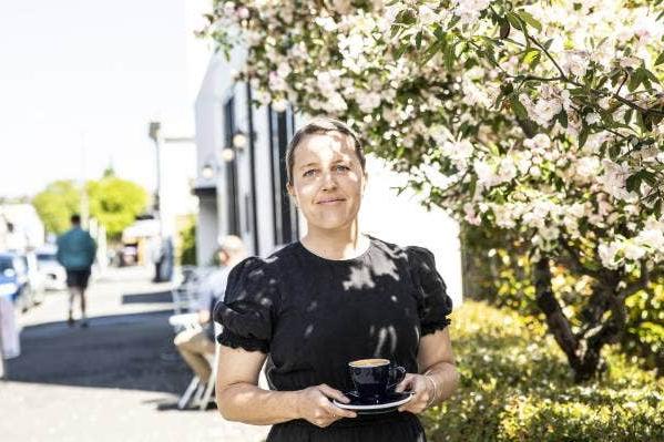 Someday Somewhere cafe owner Kimberley Eagle at the premises formerly known as Jaks Island cafe in Nelson credit toptastes.co.nz