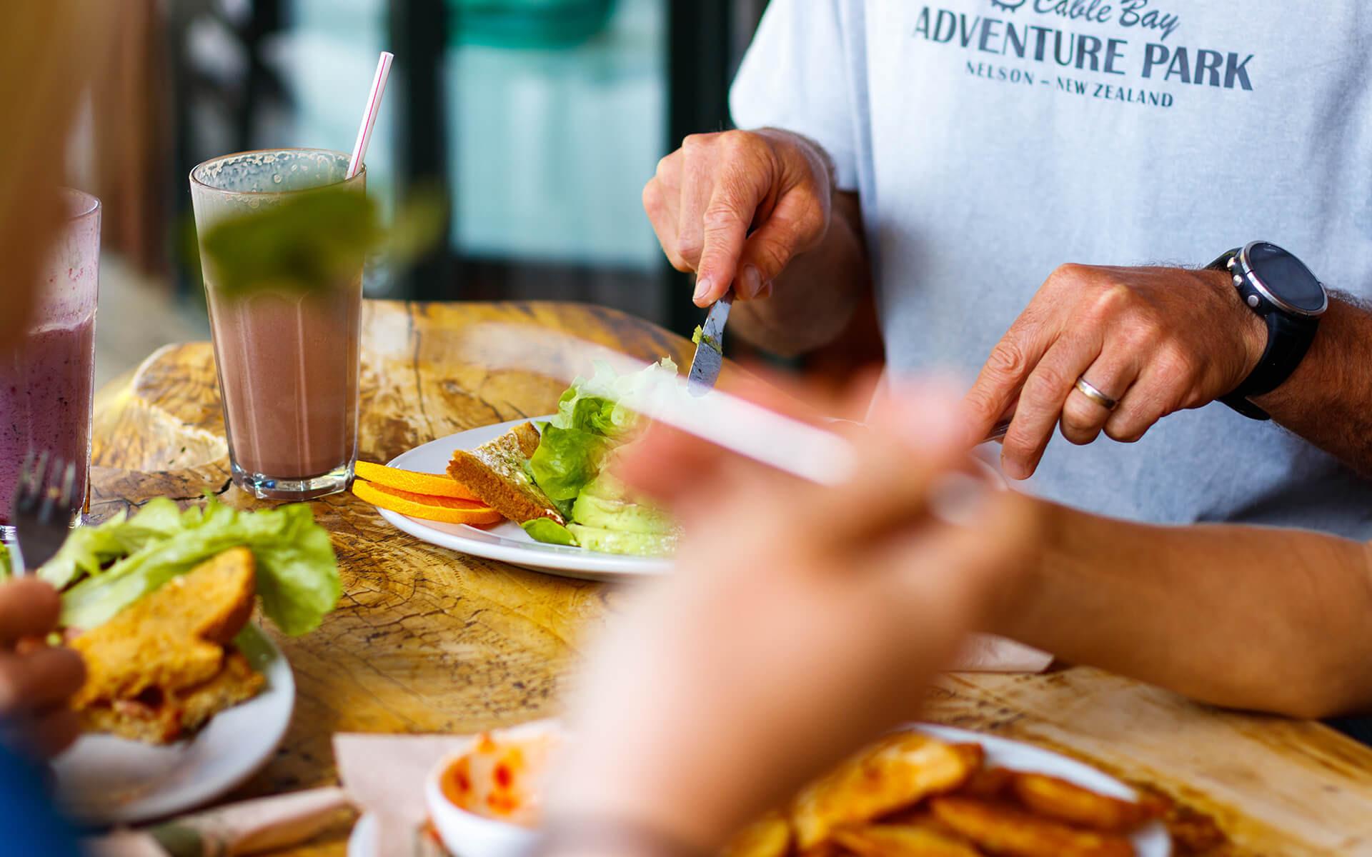 Cable Bay Adventure Park Base Cafe food credit George Guille