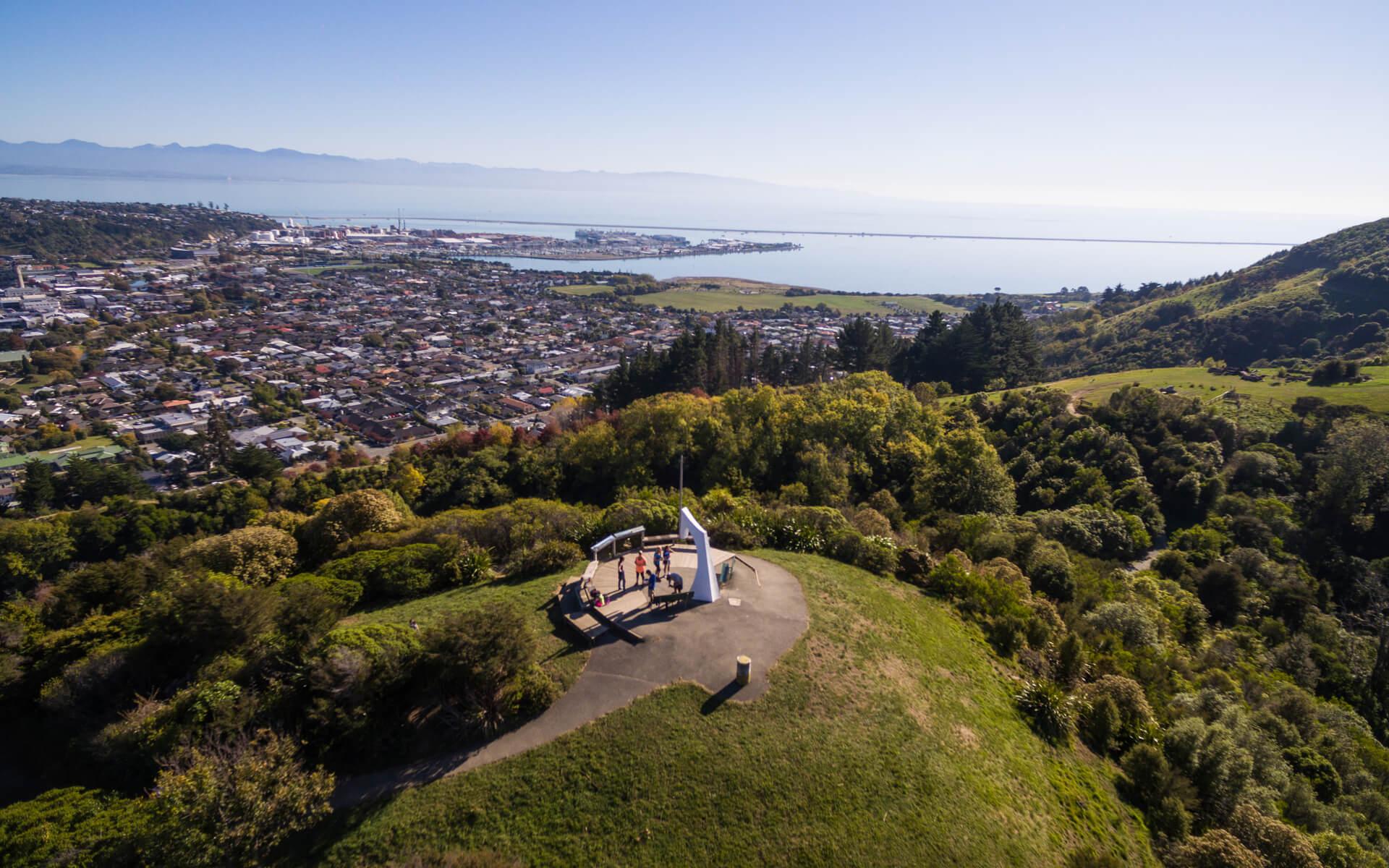 Centre of New Zealand Nelson City aerial