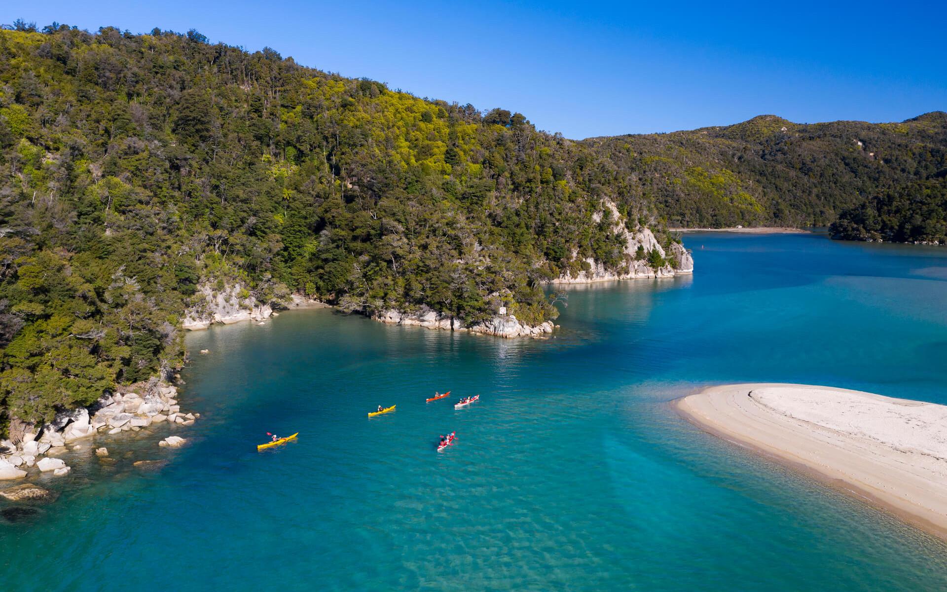 Kayaking in Torrent Bay Abel Tasman National Park