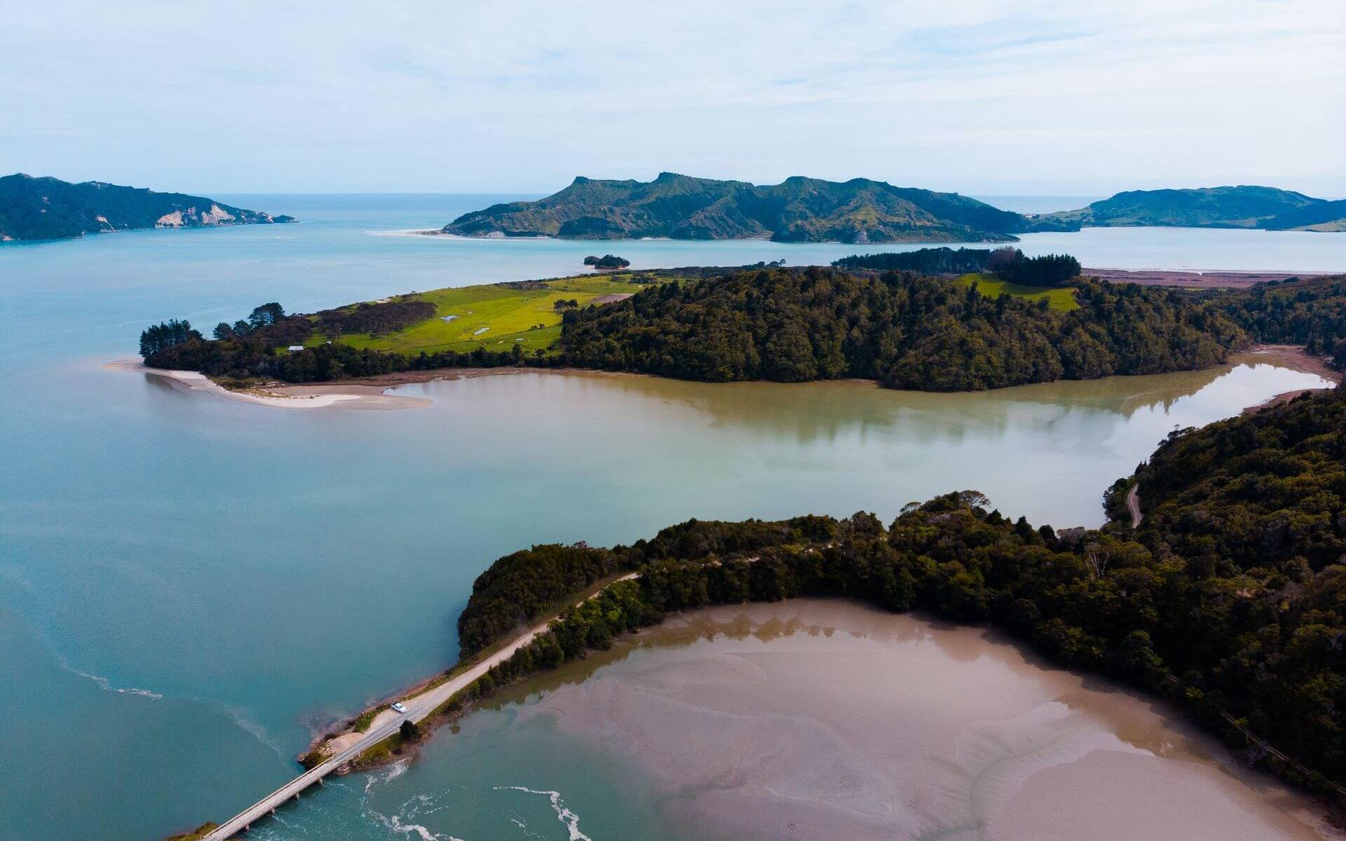 Westhaven Whanganui Inlet reserve aerial