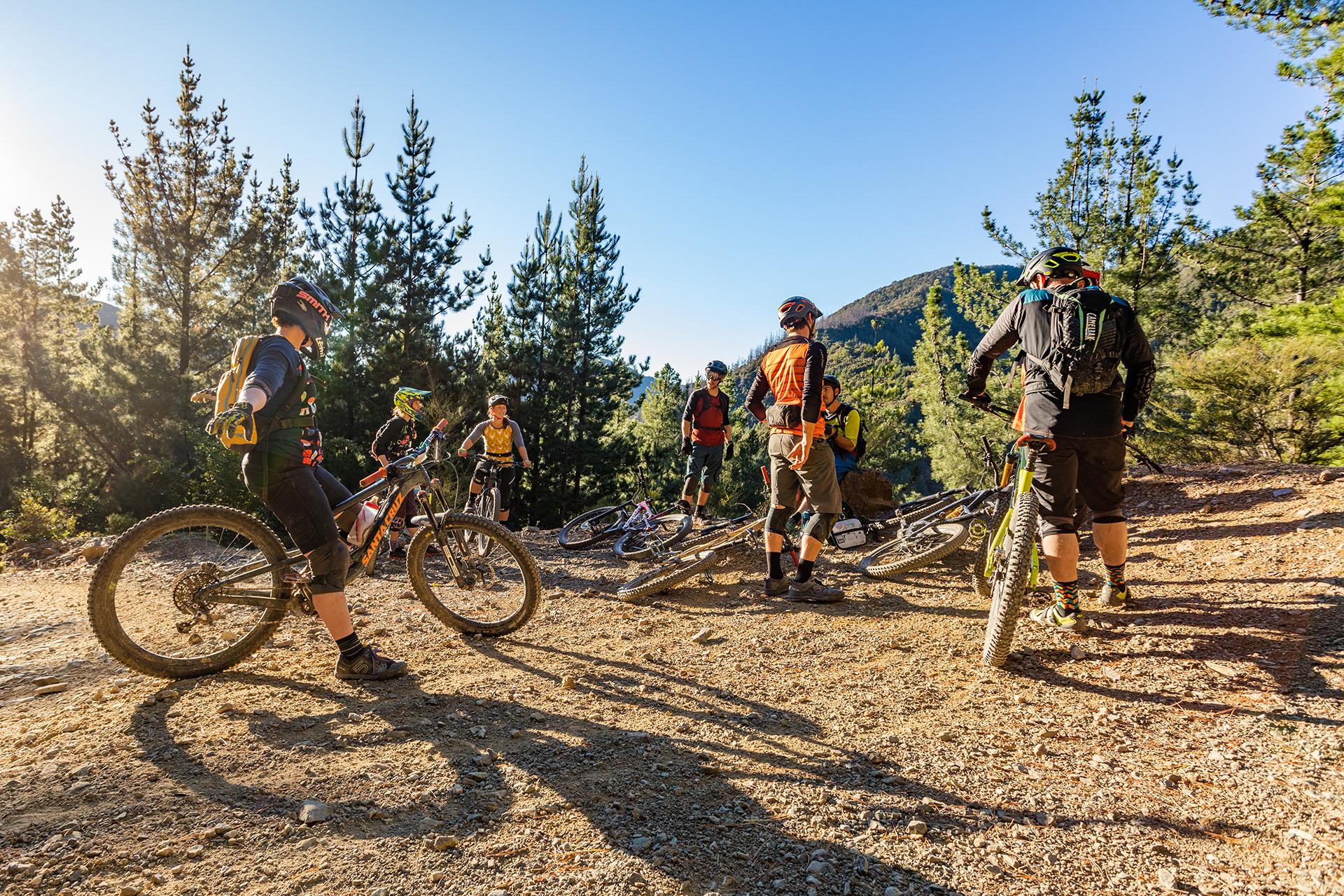 Riding with mates.