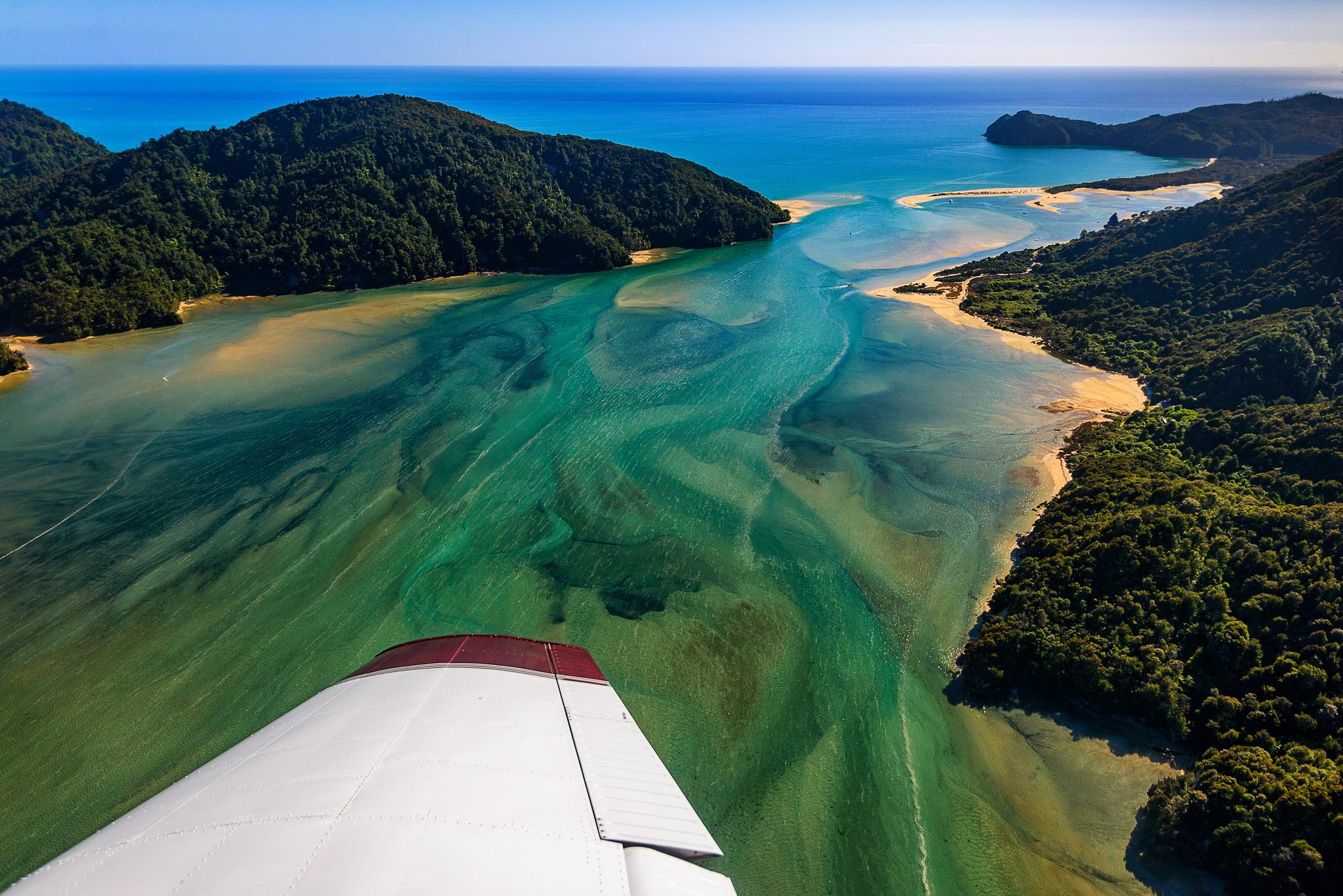 The gorgeous colours of Awaroa - the people's beach at Abel Tasman