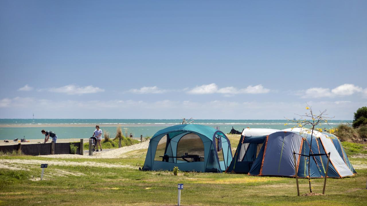 Beside the beach camping