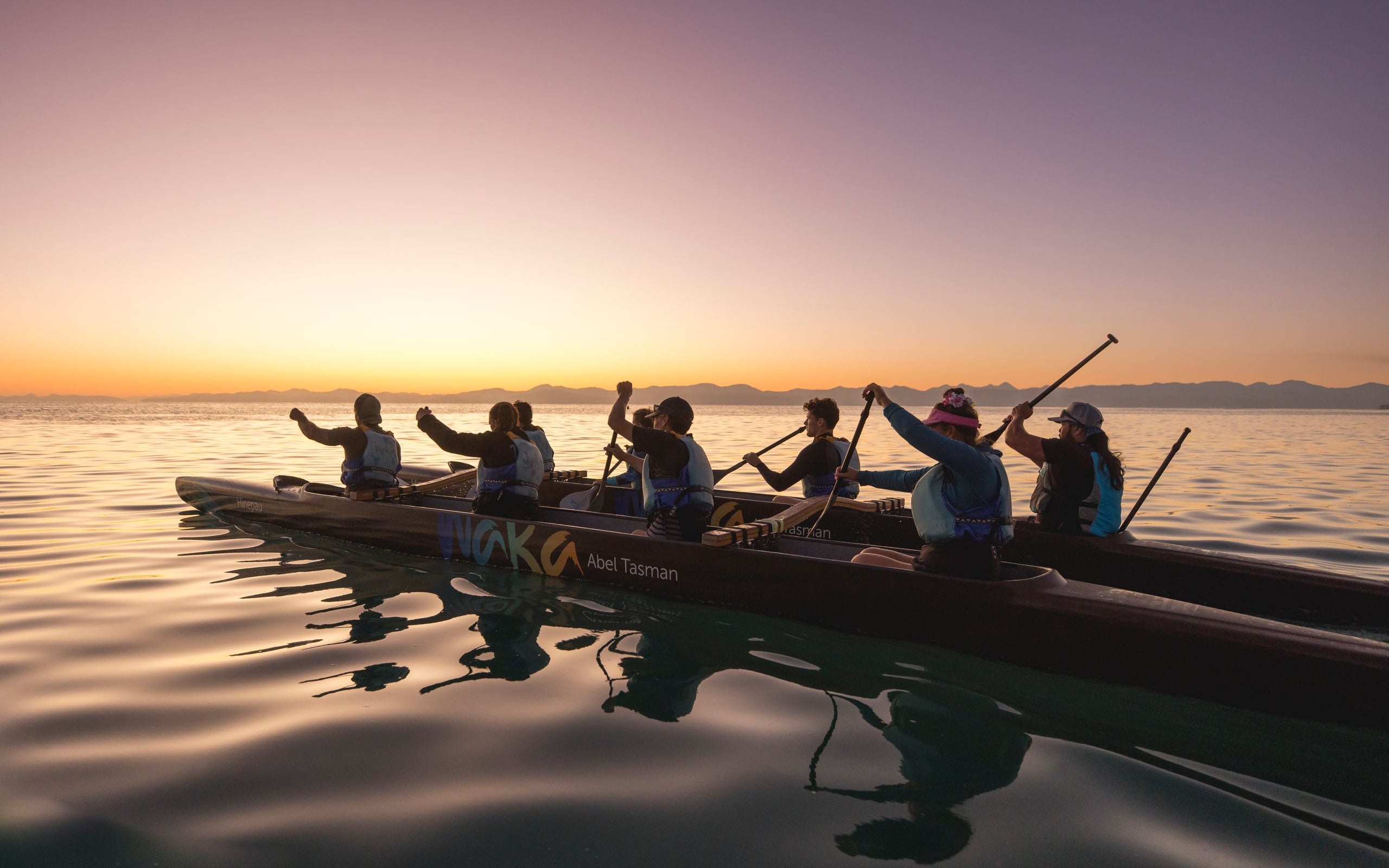 Waka Abel Tasman sunrise by Miles Holden